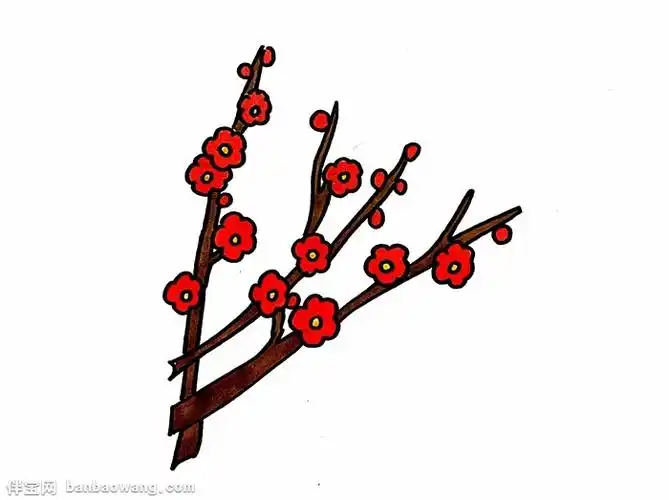梅花怎么画漂亮又简单,儿童梅花的画法简笔画