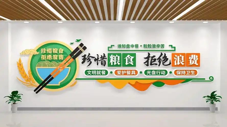 绿色食堂文化文化墙