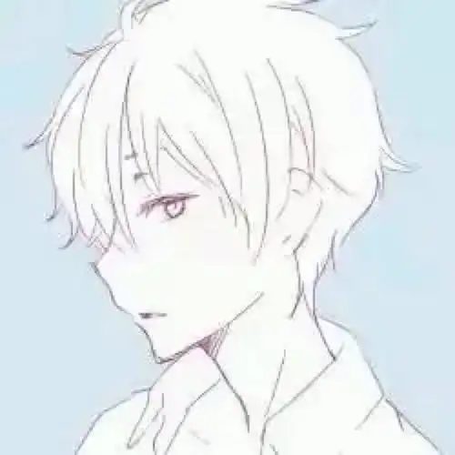 情侣头像 小清新 二次元 动漫 白衬衫 男