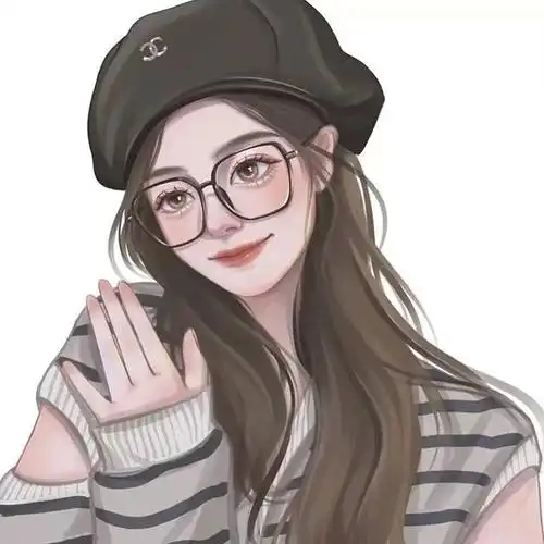 戴眼镜女生头像每个人都很特别你也不例外