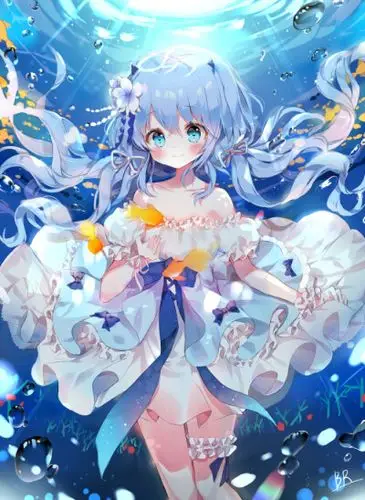 二次元少女蓝色系