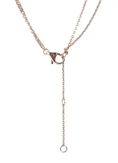 cartier(卡地亚) 18k玫瑰金三环吊坠项链