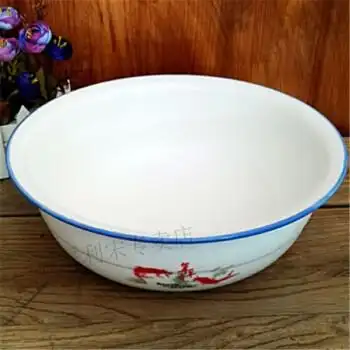 和面盆陶瓷和面盆带盖瓷盆厨房用和面发面盆处理瑕疵和面盆青花瓷揉面