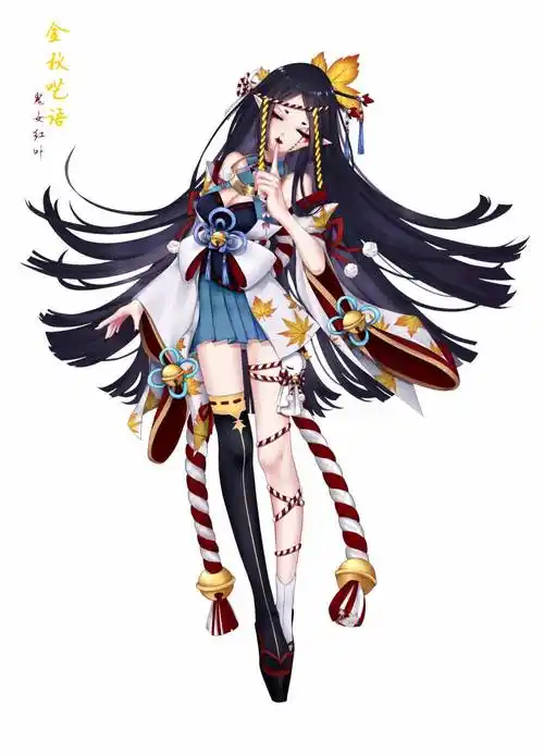 阴阳师绘图scarlet鬼女红叶金秋呓语