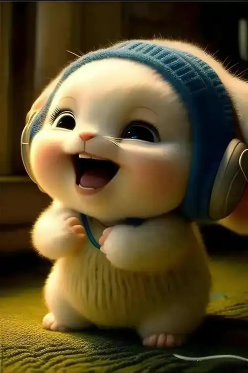 蓝色系兔子图片(三)