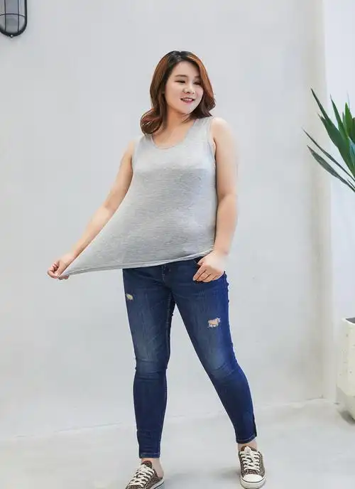 夏季特大码莫代尔200斤胖mm弹力吊带宽松不显肚子加肥大号背心女