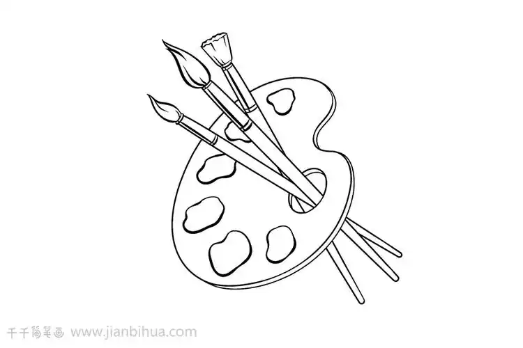 调色盘简笔画一分钟学会