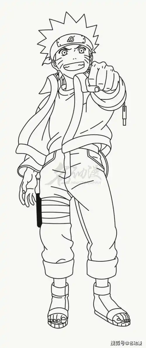 教你绘画火影忍者中的鸣人