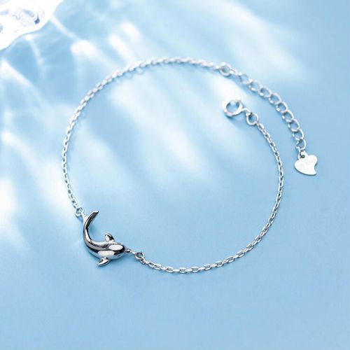 可爱光面小海豚手链女日韩风简约小清新手环甜美气质手镯子手饰品