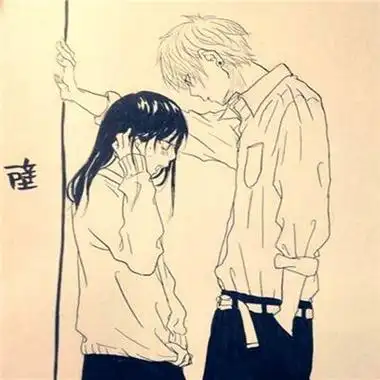 情侣头像壁咚亲吻高清情侣霸气壁咚接吻头像图片