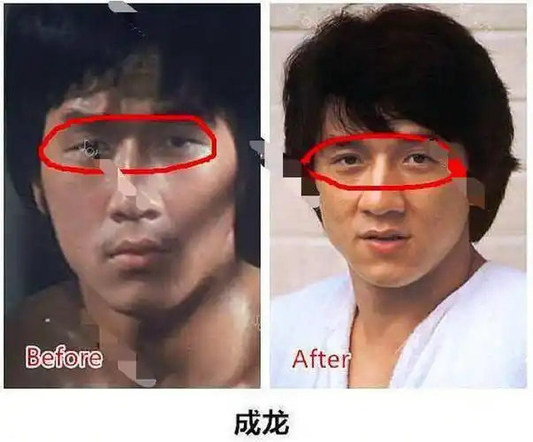 成龙旧照曝光,曾是单眼皮小眼睛,为这个原因才去整容?
