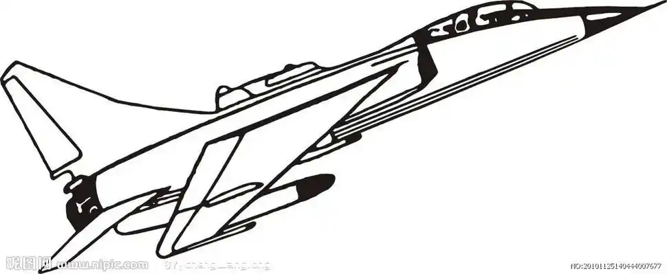 米格飞机简笔画