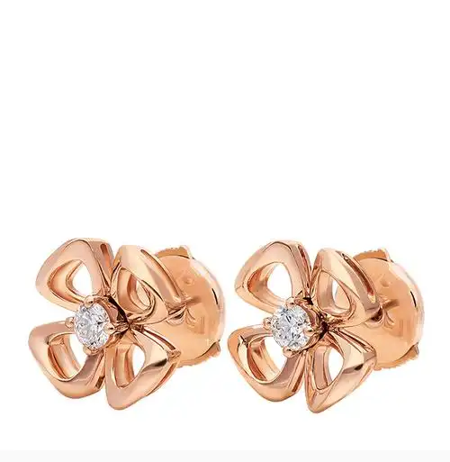 bvlgari/宝格丽 咏绽系列 女士18k金钻石耳钉 355327