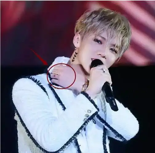 鹿晗汗洒舞台导致妆花无名指上意外成亮点网友什么情况