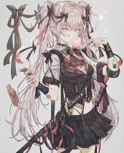 动漫人物插画,可爱又帅气的女孩子