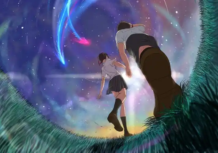 你的名字 牵手 唯美4k壁纸_4k动漫图片高清壁纸_墨鱼部落格