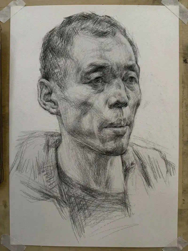 素描头像结构,步骤图,从起稿开始.方法思路很重要#美术生 # - 抖音