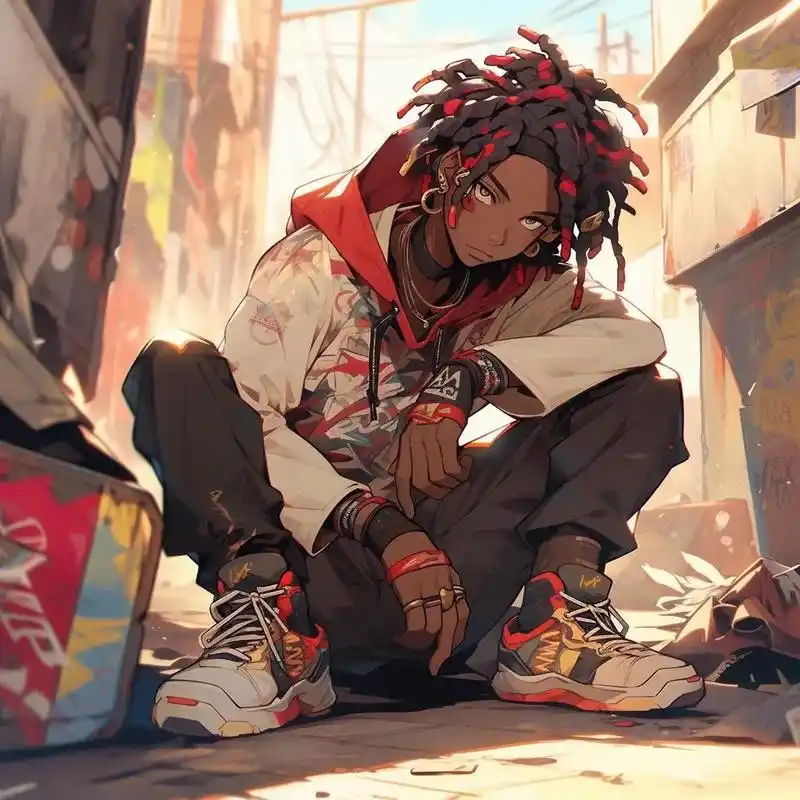 街头脏辫男孩.#欢迎取图 #我又来送图啦 #优质头像 #动漫 - 抖音