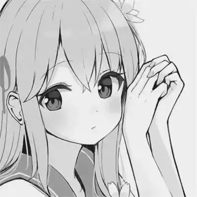动漫女生头像黑白漫画图片