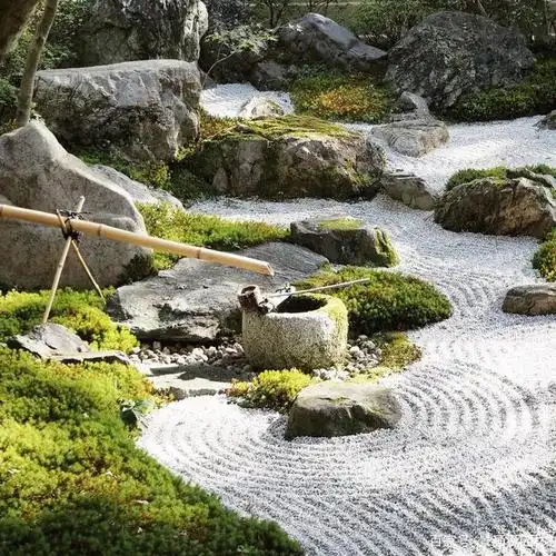 庭院设计丨日式枯山水:富有禅意的微缩式园林