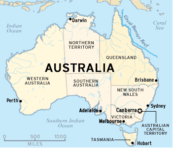 澳大利亚地图(澳大利亚地图高清)