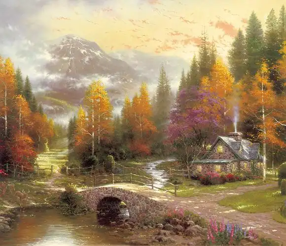 托马斯风景油画欧式卧室装饰画欧式客厅装饰画欧式酒店油画