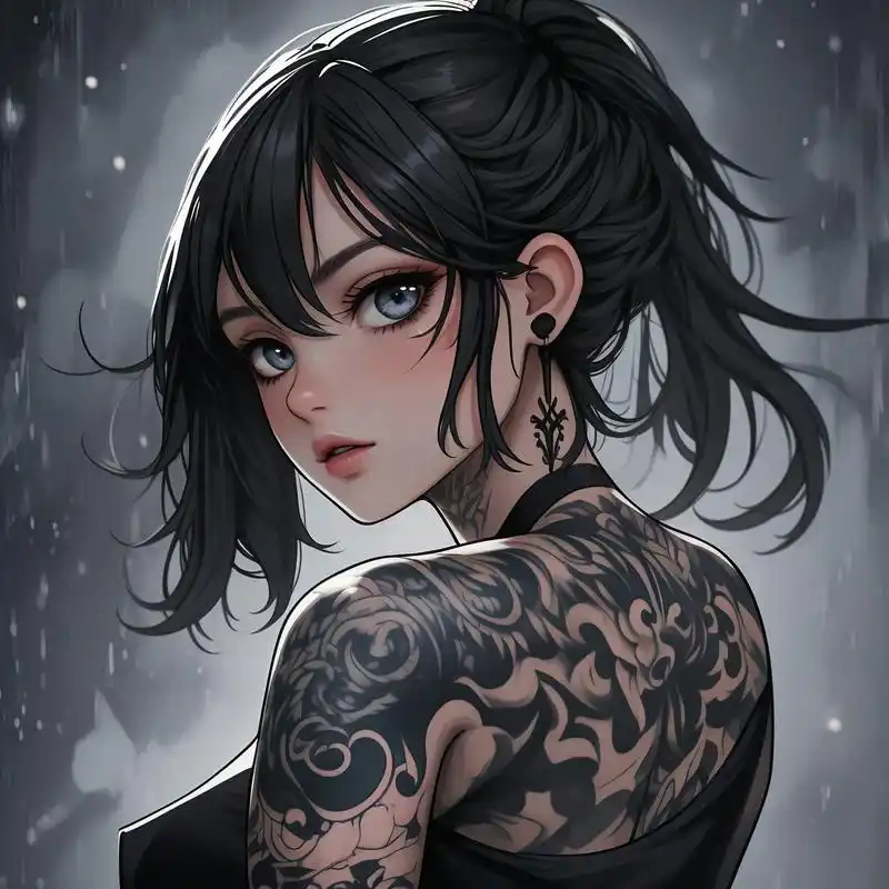 超a的纹身女生头像谁不爱 又酷又飒的纹身女生头像,真的超有个性,每一