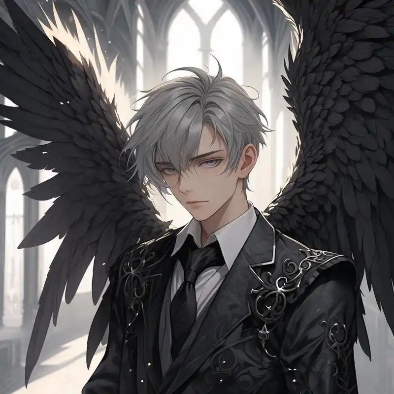 这组男生头像,融合了天使与恶魔的元素,神秘又迷人.