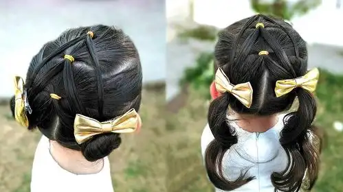 简单实用的快手小女孩发型,这样给宝宝扎很萌很可爱