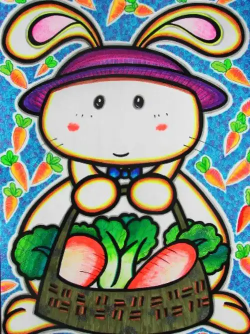 儿童画 彩色画.