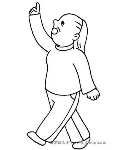 散步时的简笔画