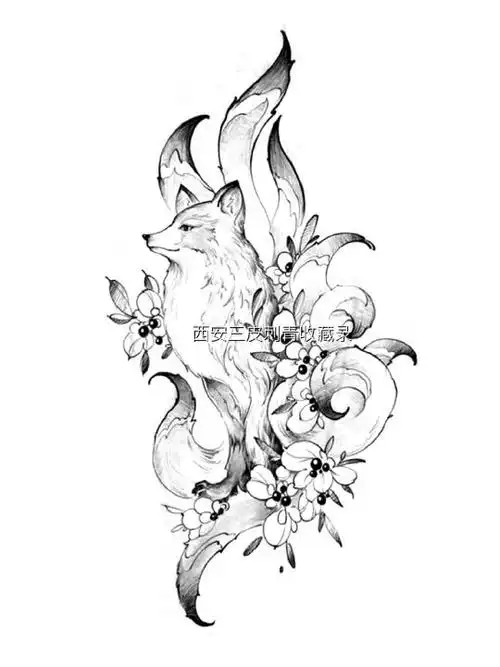 纹身九尾狐