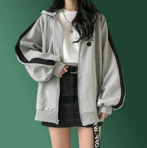 tfboys同款衣服王俊凯易烊千玺王源宽松上衣连帽卫衣四叶草外套