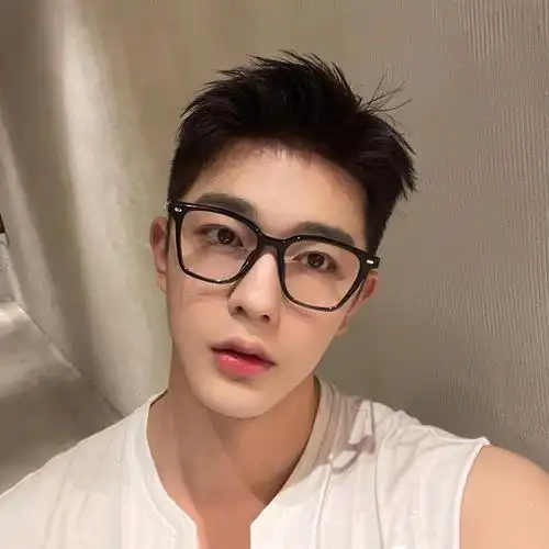 gm黑框眼睛框镜架男大脸金属流线光学眼镜装饰平光镜斯文败类近视