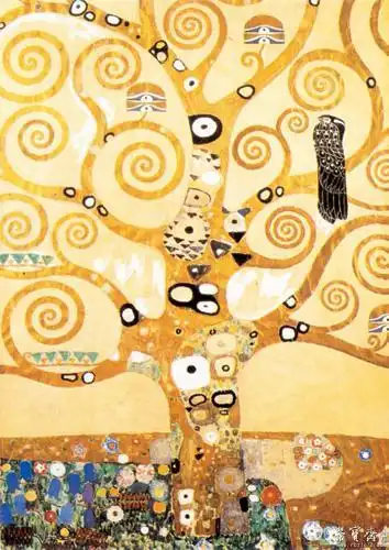 《生命树》 蛋彩,金彩,纸 195cm×102cm 1905~1909年 维也纳奥地利