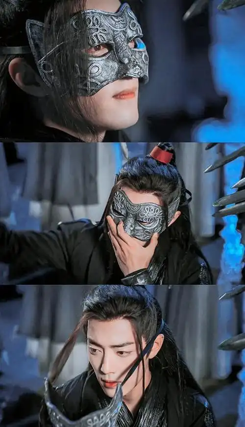 古装剧男星面具造型肖战戴著面具成毅戴情人咒傅九云帅