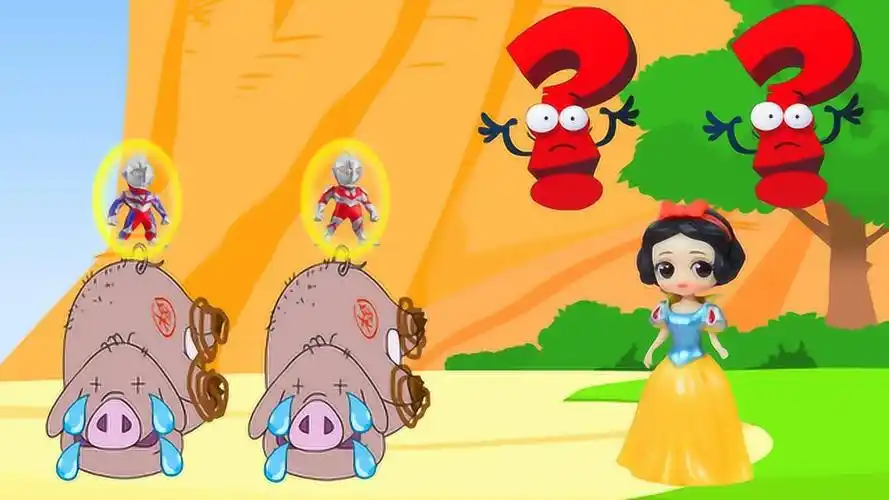 动画剧场怪兽用黑魔法把奥特曼变成猪白雪路过能救他们吗