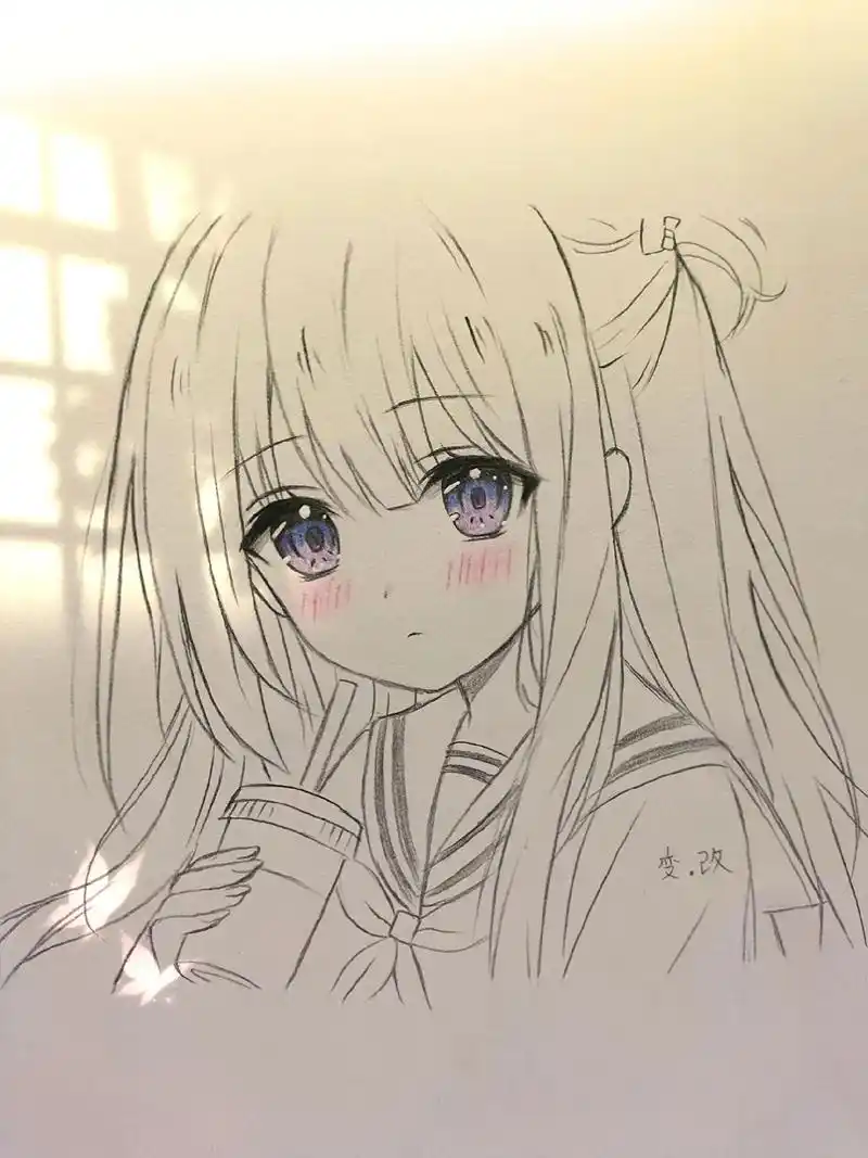 过程图教你画女生.好想奶茶自由#临摹 #绘画过程分享 #过程 - 抖音