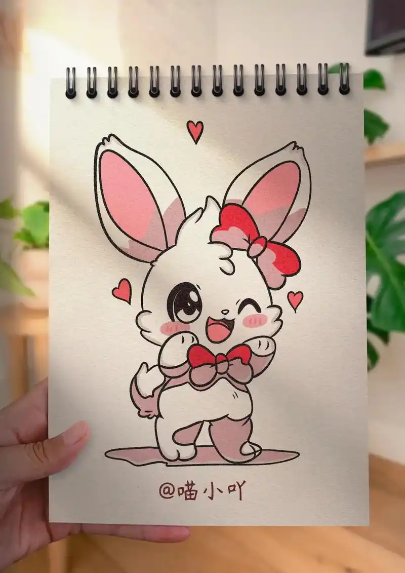 小动物简笔画.可可爱爱的小兔子来啦#小兔子简笔画 #可可爱爱 - 抖音