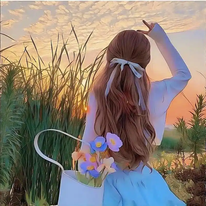 女生背影头像#唯美温柔的女生头像 抖音搜索【神图壁纸】输入 - 兑趑