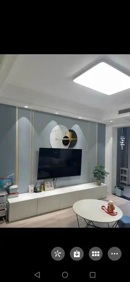 2022年新款电视背景墙壁纸现代客厅轻奢