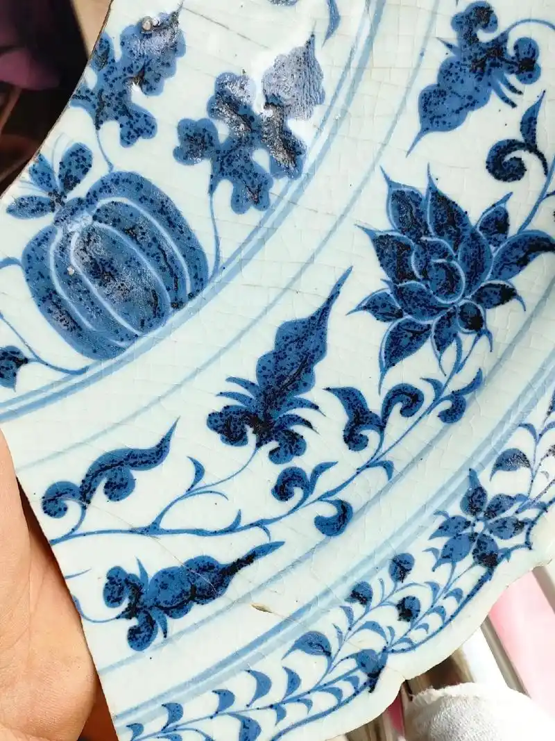 元青花瓷片.#元青花大盘标本 - 抖音