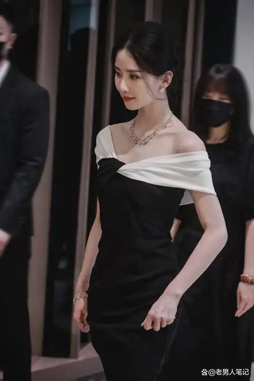 刘诗诗活动造型上线,一袭黑白混色礼服裙,温婉优雅的东方美人