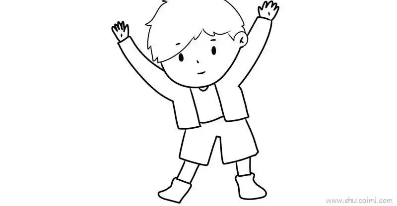 小男孩儿童画怎么画小男孩简笔画简单又好看