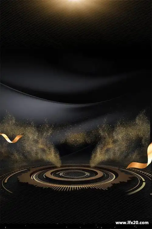 创意高端时尚大气黑金海报背景_底纹背景等_素材下载-乐分享素材网