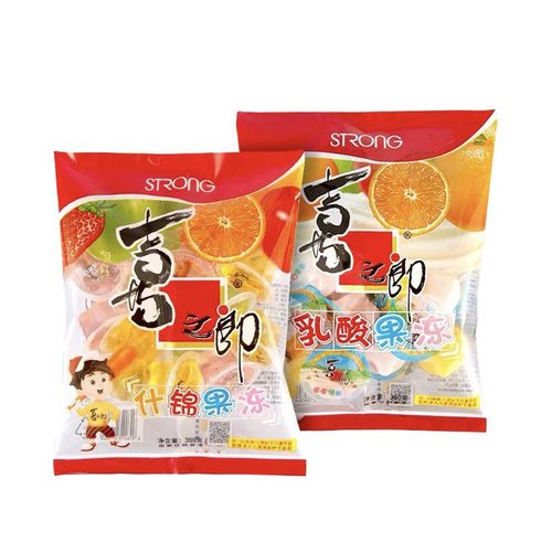 喜之郎乳酸味果冻什锦味360g混合味果冻零食价袋装 360.
