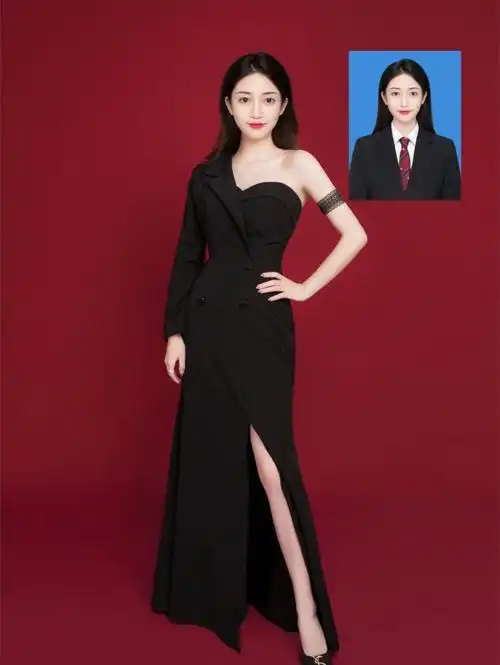 ps证件照转全身形象照有脸就行