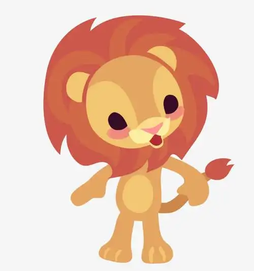 可爱卡通小狮子