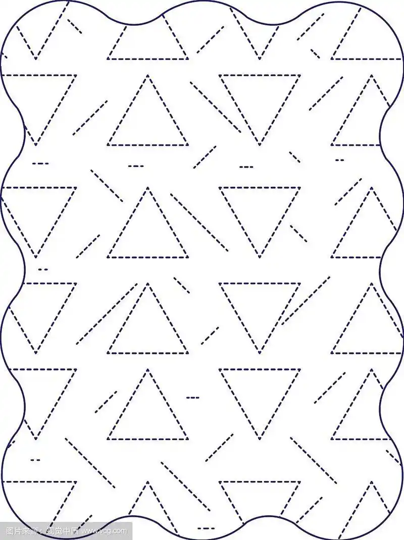 虚线形状矩形与几何图形