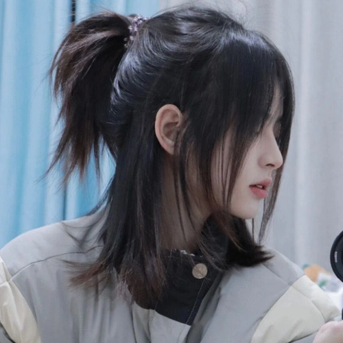 新品武士头狼尾鲻鱼头假发男自然逼真蓬松女中性风短发